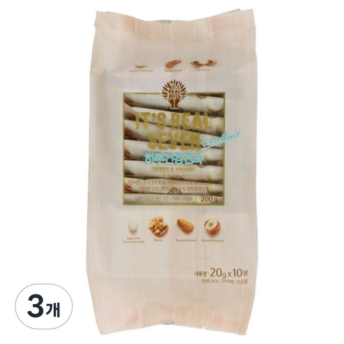 잇츠리얼넛츠 리얼세븐 하루건강견과 엑설런트 10p, 200g, 3개