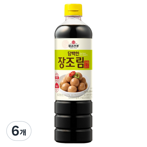 몽고간장 담백한 장조림 간장소스, 6개, 840ml