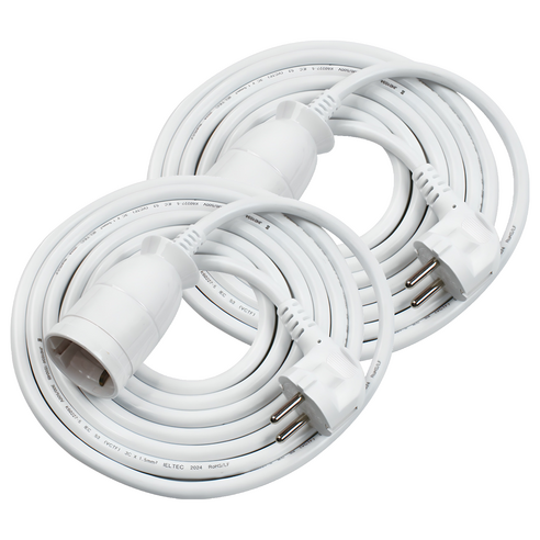 원스탑 고용량 이동형 연장코드선 1구, 10m, 화이트, 2개