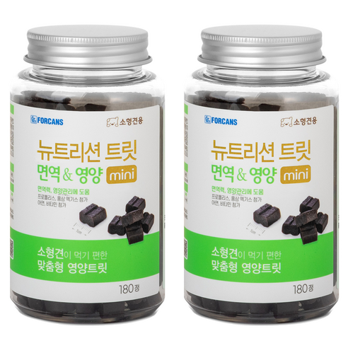 포켄스 강아지 뉴트리션 트릿 미니 영양제, 180정, 면역/항산화, 2개