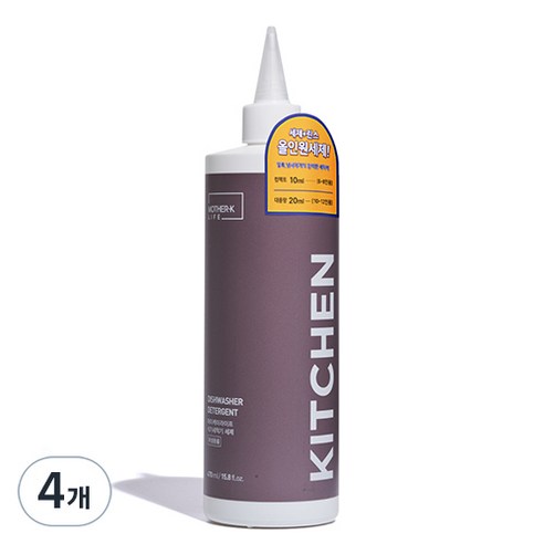마더케이라이프 식기세척기 세제, 470ml, 4개