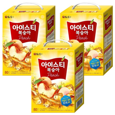 담터 아이스티 복숭아, 14g, 80개입, 3개