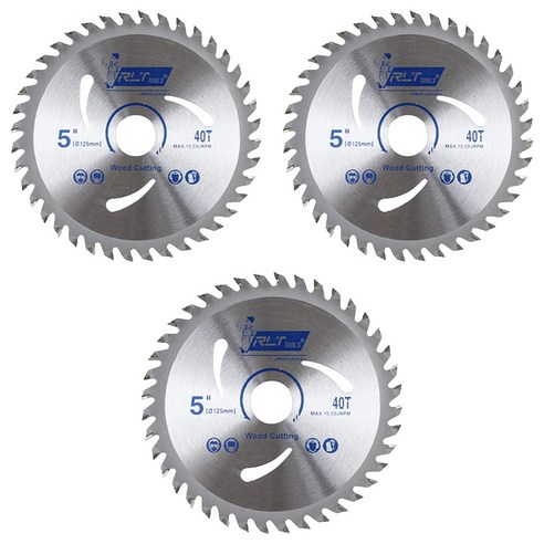 알엘티툴스 목공 원형톱 40날 125mm, 3개