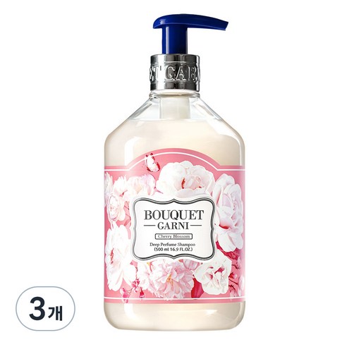 부케가르니 딥퍼퓸 샴푸 체리블라썸향, 500ml, 3개