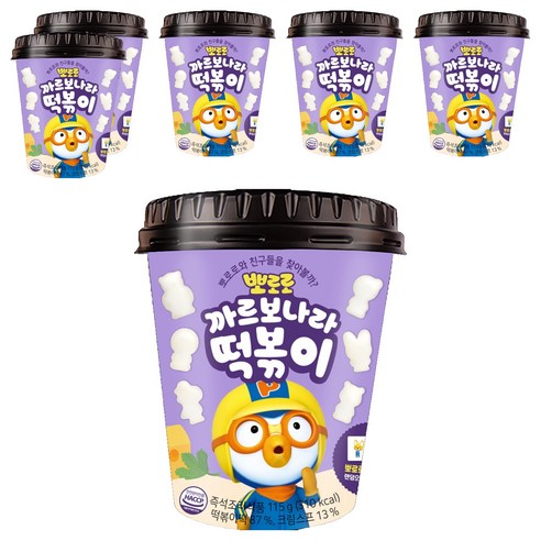 뽀로로 까르보나라 떡볶이, 115g, 6개