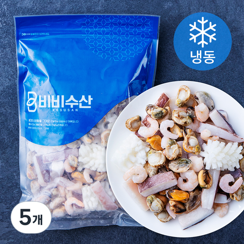 비비수산 깔끔하고 간편한 해물모둠 (냉동), 5개, 800g