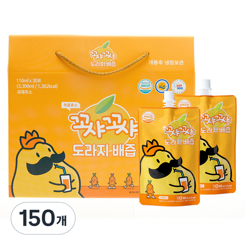 꼬샤꼬샤 도라지 배즙 스파우트형, 110ml, 150개