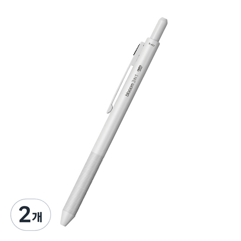 OHTO Blooom 3in1 블룸 멀티펜 4색 오토 멀티펜, 화이트, 2개