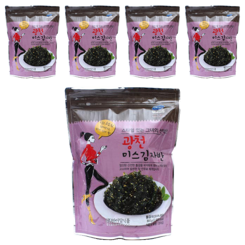 한아담식품 광천 미스 김자반, 300g, 5개