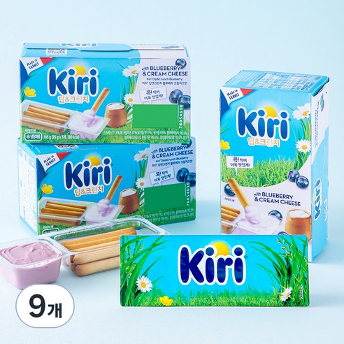 끼리 딥앤크런치 블루베리 크림치즈맛, 35g, 3개입, 9개
