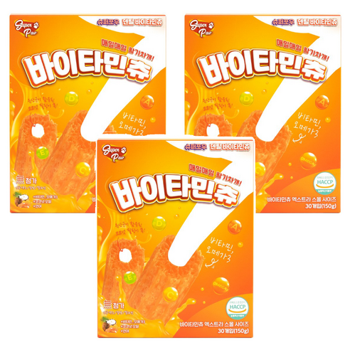 슈퍼포우 강아지 바이타민츄 덴탈껌, 비타민, 150g, 3개