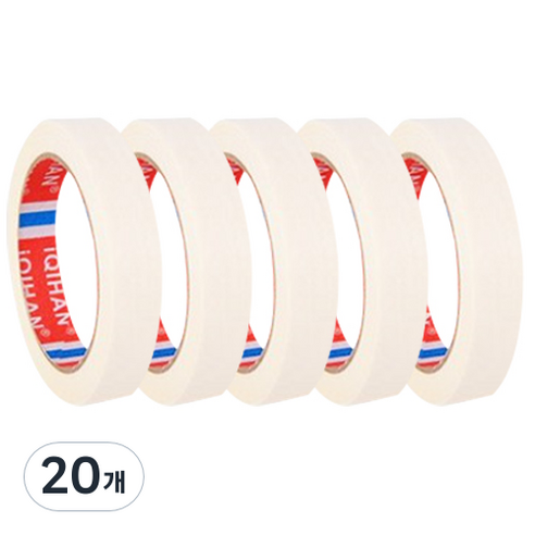 iQIHAN 다다 마스킹테이프 20 mm x 20 m, 20개