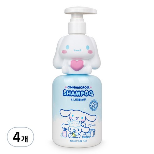 아텍스 시나모롤 약산성 샴푸 베이비파우더향, 400ml, 4개
