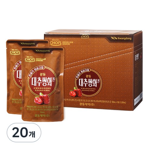 광동 대추쌍화, 100ml, 20개