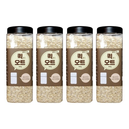냉장고쏙 퀵 롤드 오트, 600g, 4개
