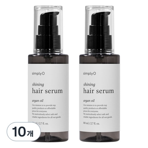 심플리오 샤이닝 헤어세럼, 80ml, 10개