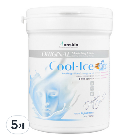안스킨 오리지날 쿨 아이스 모델링팩 240g, 1개입, 5개