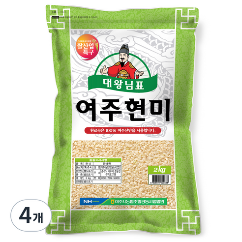 여주대왕님표 여주현미, 2kg, 4개