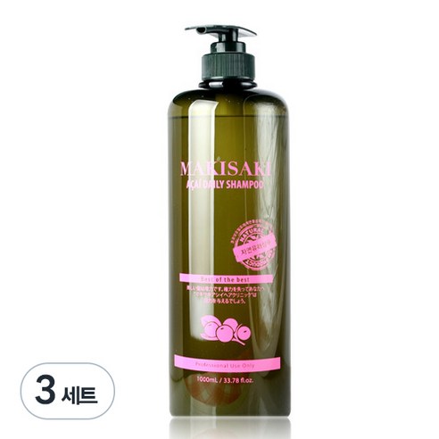 마키사키 아사이 데일리 샴푸 1000ml, 3개