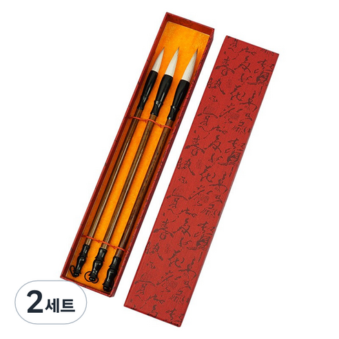 마다꾸미 연습용 겸호필 서예붓 3종, 2세트, 대/중/소