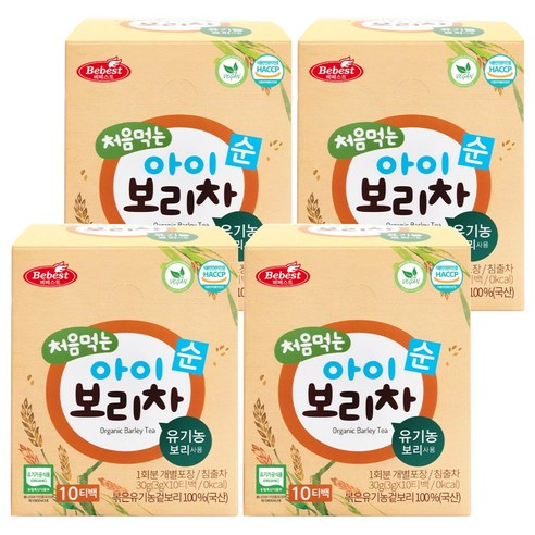 베베스트 처음 먹는 아이 보리차, 30g, 4개