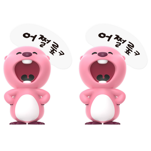로이체 잔망루피 모니터 피규어 당당루피, 2개