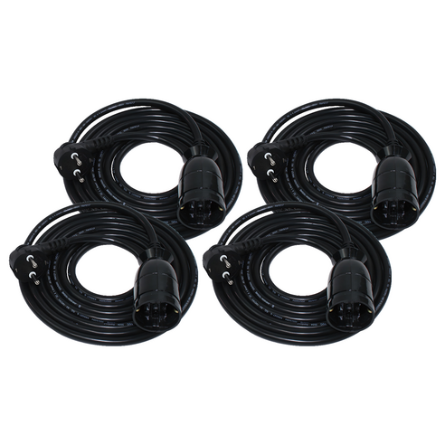 원스탑 고용량 전기 연장선 멀티탭 1구, 5m, 블랙, 4개