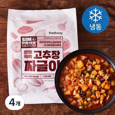 프레시지 심프라이스 고추장 짜글이 (냉동), 340g, 4개