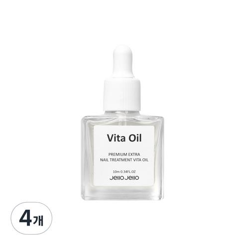 젤로젤로 프리미엄 엑스트라 네일 트리트먼트 비타 오일, 10ml, 4개