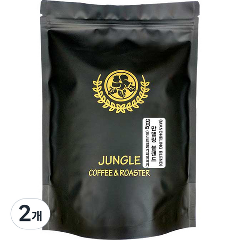 정글커피 만델링 수마트라 블랜드 원두커피, 핸드드립, 커피메이커, 500g, 2개