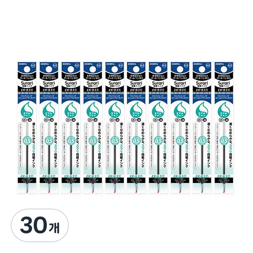 제브라 유성펜 리필심 프레필 EK 스라리 0.5mm, 블루블랙, 30개