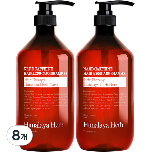 부케가르니 나드 카페인 탈모 샴푸, 1000ml, 8개