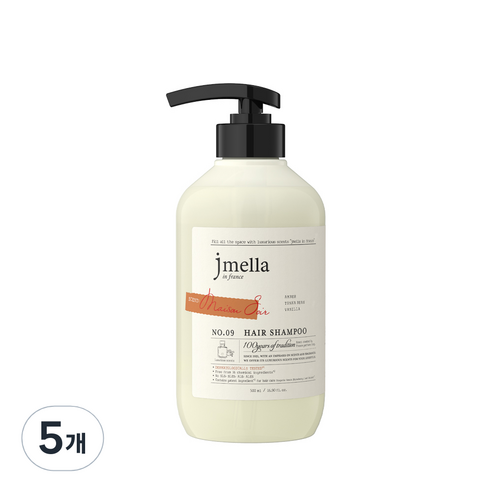 제이멜라 인 프랑스 메종 수아 헤어 샴푸, 500ml, 5개
