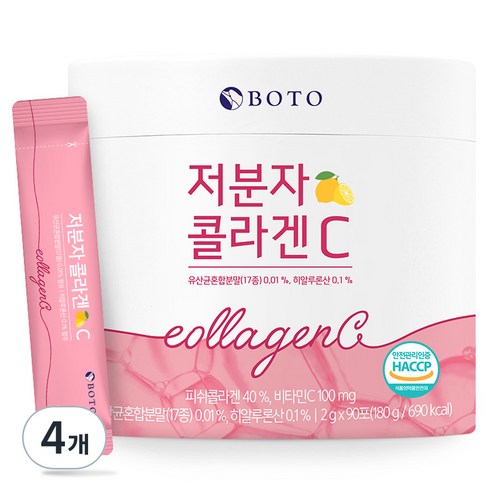 보뚜 저분자 콜라겐 C, 180g, 4개