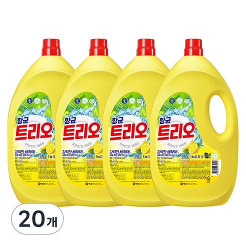 트리오 항균 주방세제, 3kg, 20개