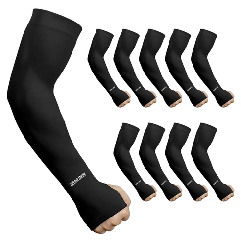 디어스킨 자외선 차단 손가락 쿨토시 2p, 블랙, 10개