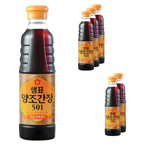 샘표 양조간장 501, 500ml, 6개