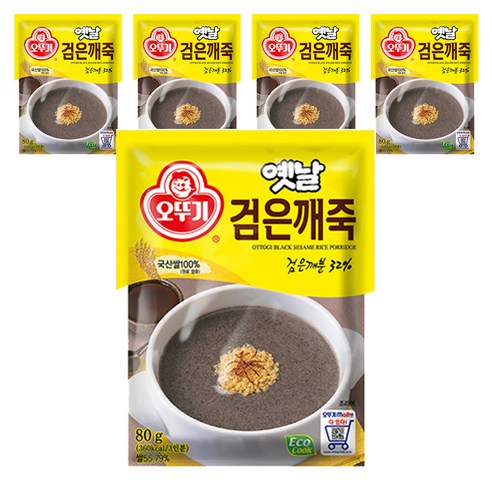 오뚜기 옛날 검은깨죽, 80g, 5개