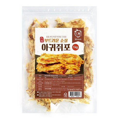 해야미 구운 순살 아귀쥐포채, 1kg, 1개