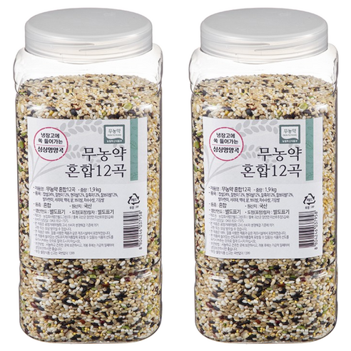월드그린 싱싱영양통 무농약 혼합 12곡, 1.9kg, 2개