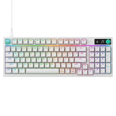 로지텍 코리아 G316 X 98 게이밍 유선 기계식 키보드, 화이트, YU1004, 적축