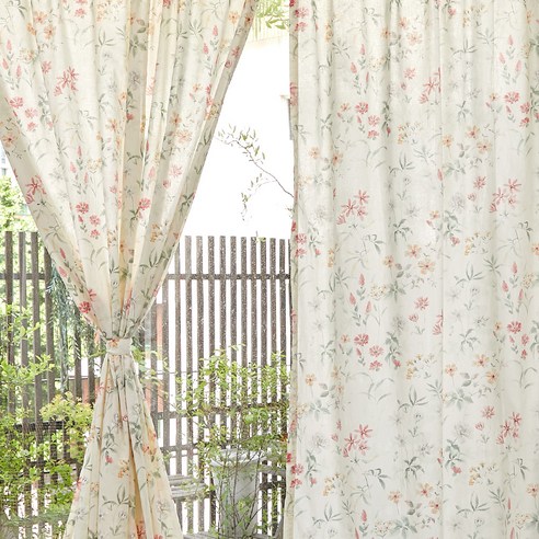 답답한 내 공간에 숨통을! 바자르 모로코 광목 가리개 커튼 솔직 후기 꽃무늬커튼