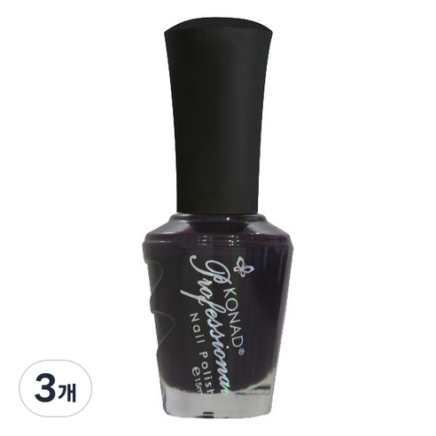 코나드 프로페셔널 레귤러 네일 폴리쉬 15ml, 다크퍼플, 3개