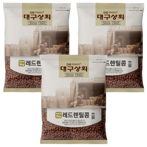 대구상회 레드렌틸콩, 2kg, 3개