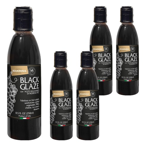 만토바 블랙 발사믹 글레이즈 소스, 250ml, 5개