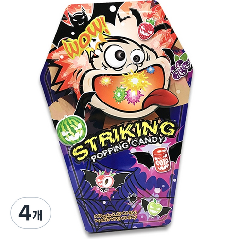 스트라이킹 팝핑캔디 버라이어티팩 퍼플, 150g, 4개