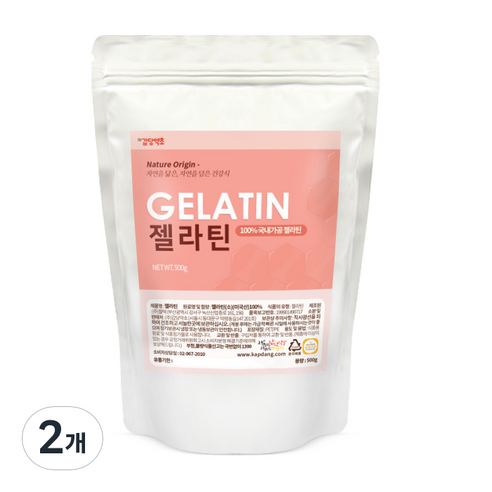 갑당약초 젤라틴 가루, 500g, 2개
