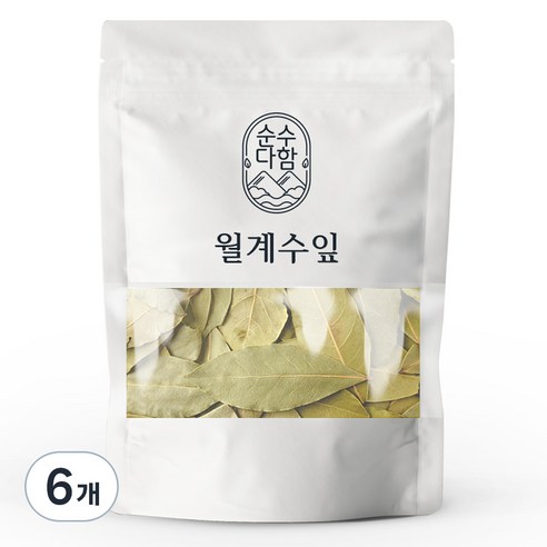 순수다함 월계수잎 한차재료, 100g, 6개