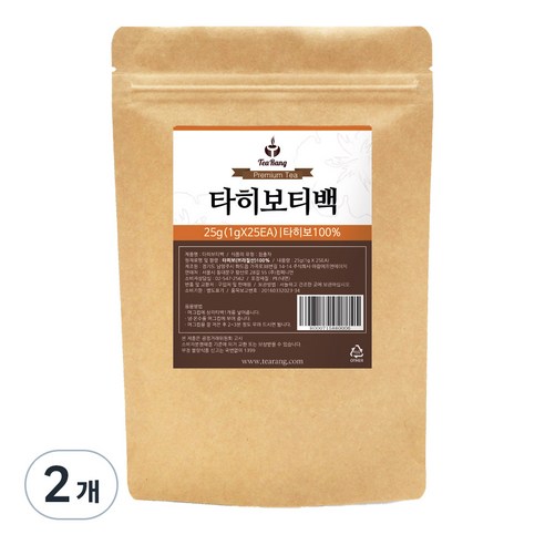 티랑 타히보 티백, 25g, 1개입, 2개
