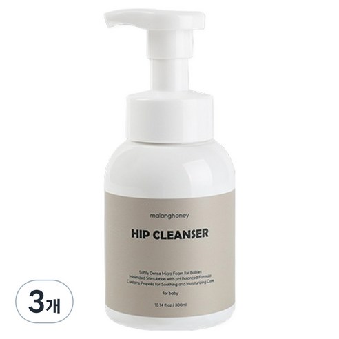 말랑하니 유아용 버블 엉덩이 클렌저, 300ml, 3개
